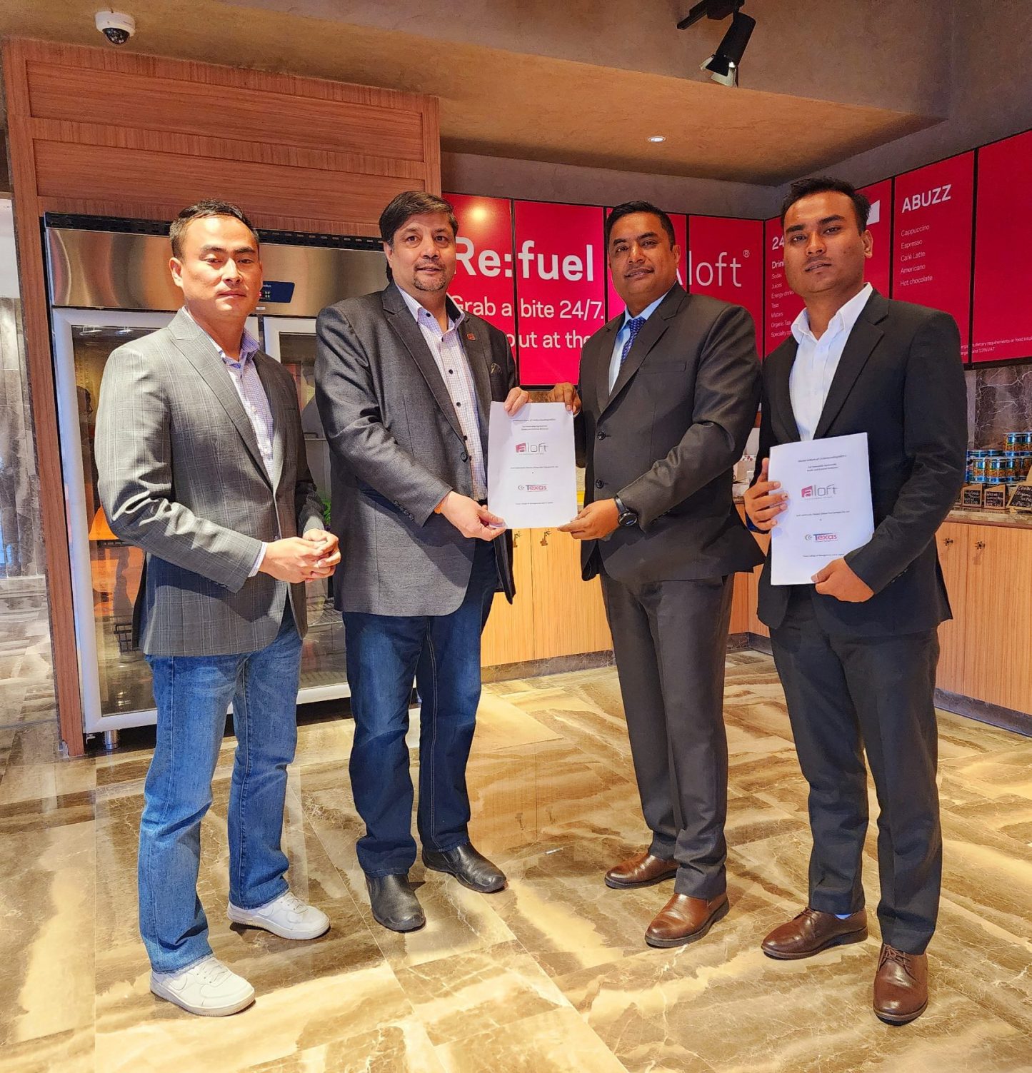 MOU in between Texas College of Management and IT and Aloft Kathmandu