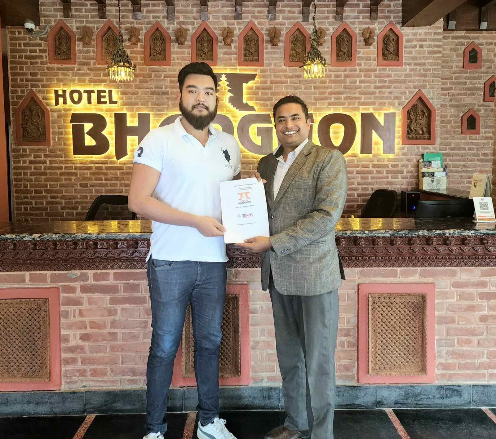MOU signing ceremony in between Hotel Bhadgaon and TCMIT