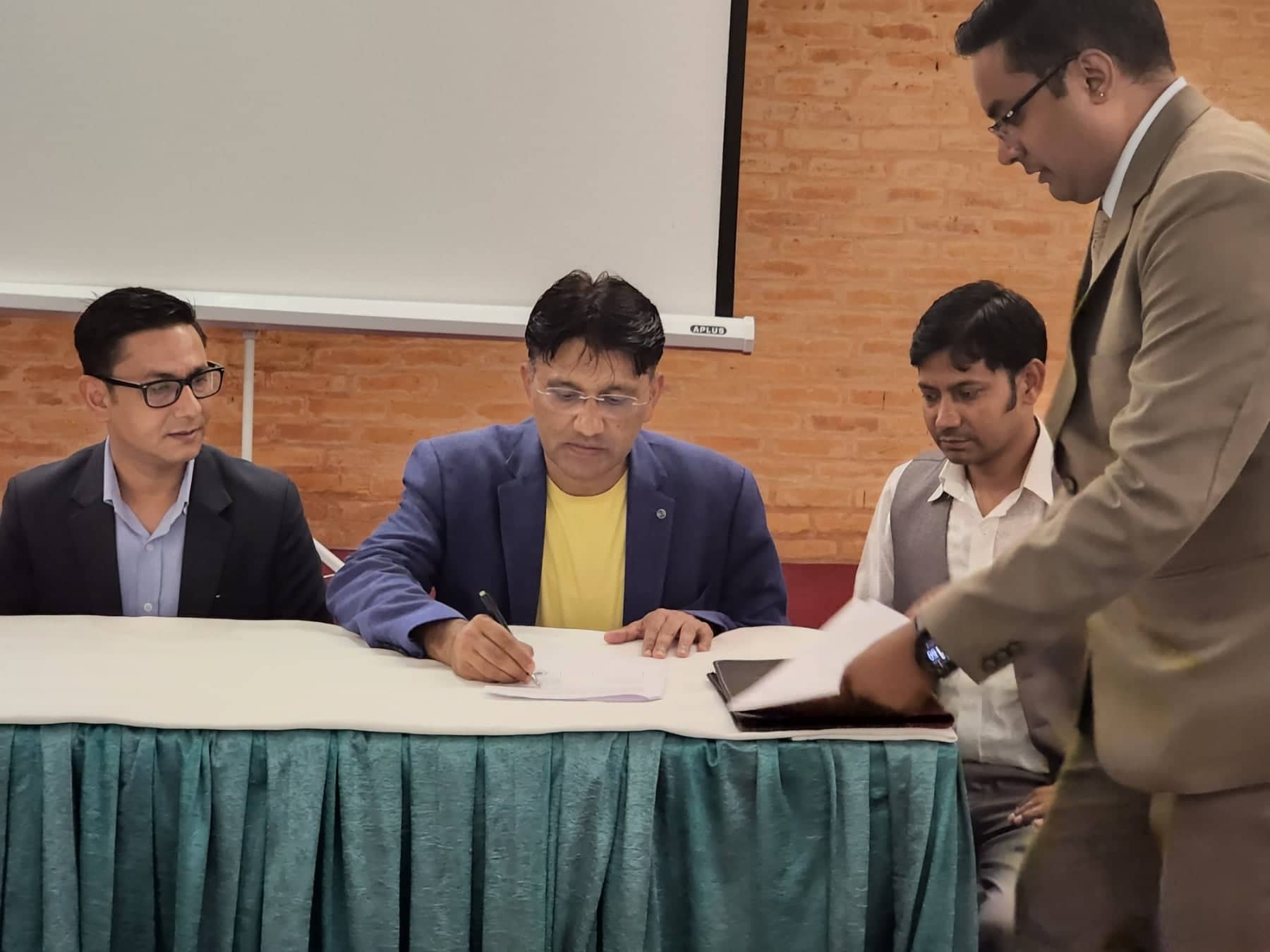 MOU in between Texas College of Management and IT and Gokarna Resort