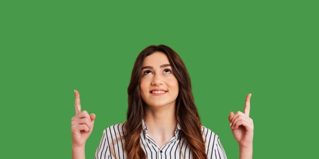 girl pointing tips